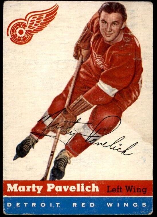 1954 Topps Hockey Marty Pavelich #34