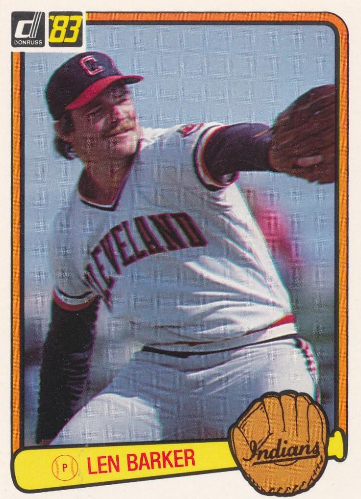 1983 Donruss Baseball Len Barker #111 PSA 9