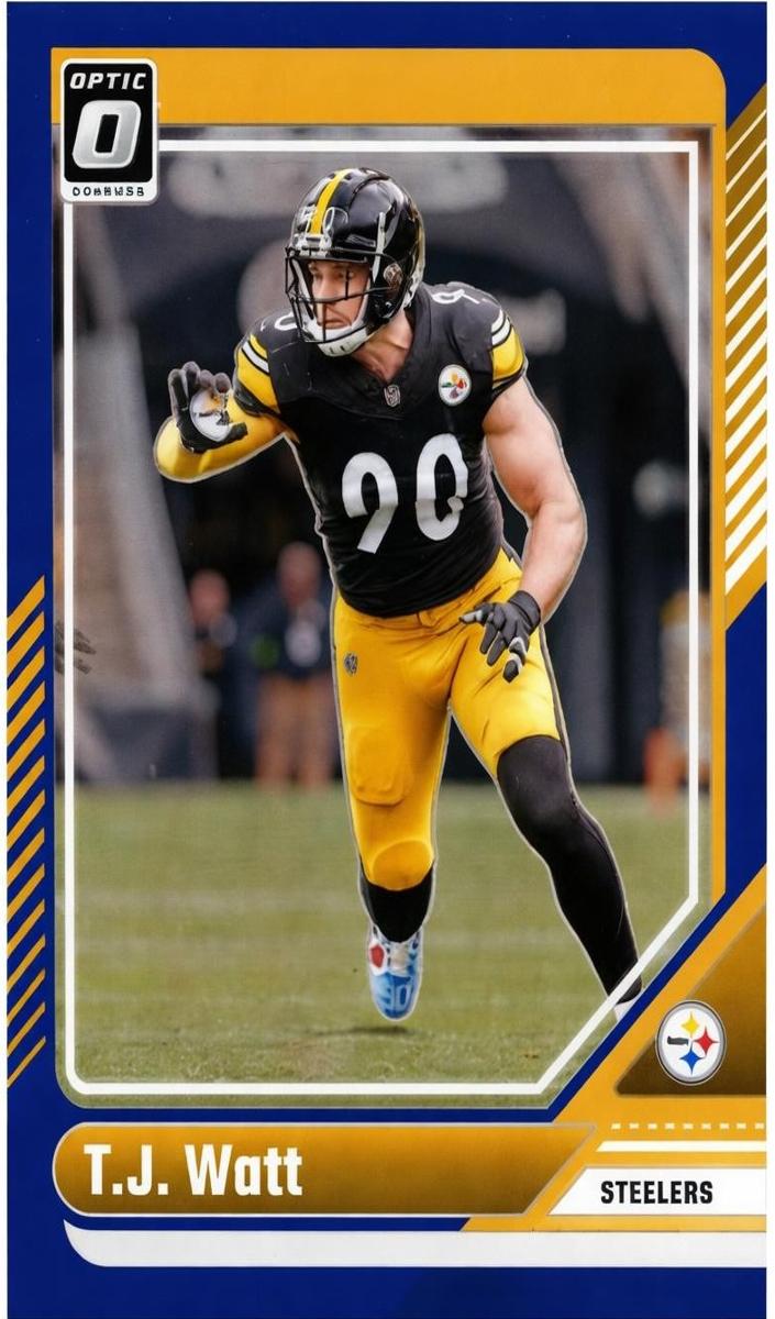2024 Donruss Optic Football Blue T.J. Watt #169