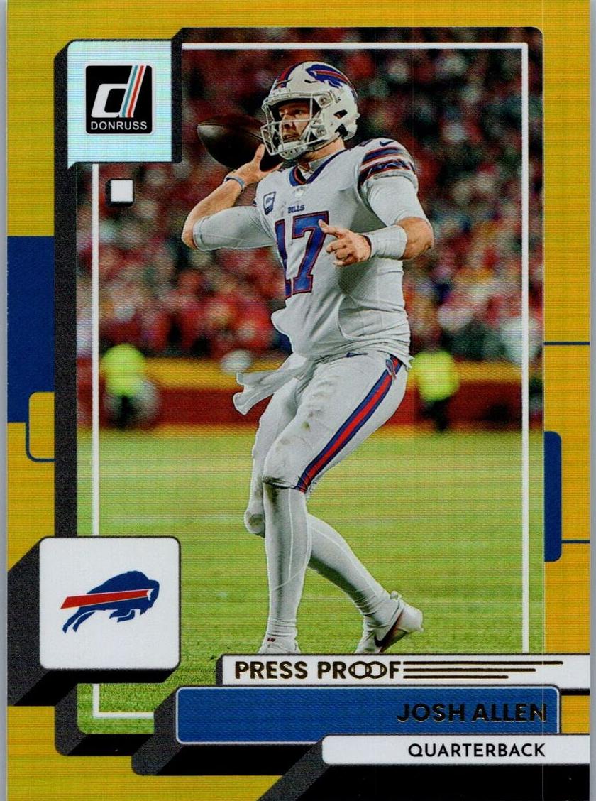 2022 Panini Donruss Football Press Proof Premium Josh Allen #116 PSA 9
