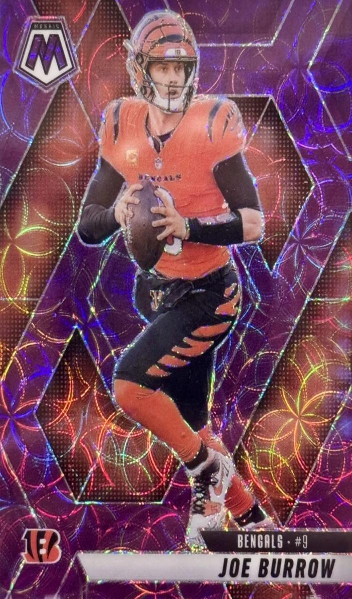 2025 Panini Mosaic Football Purple Scope Joe Burrow #97