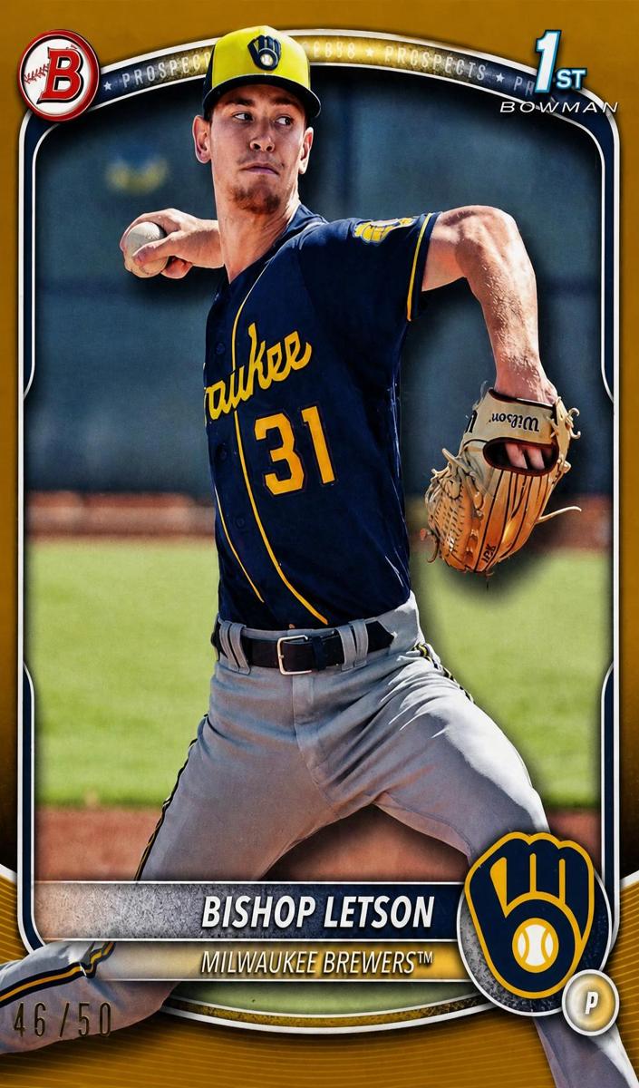 2025 Bowman Baseball Gold Bishop Letson #BP-30