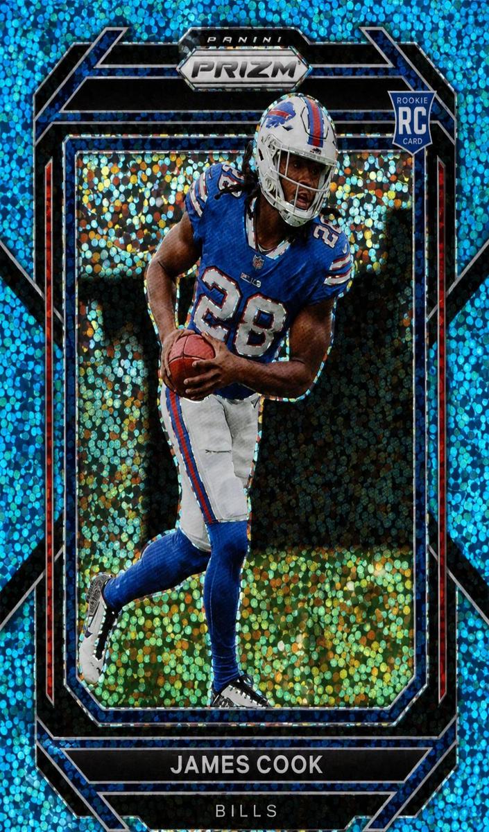 2022 Panini Prizm Football Blue Sparkle James Cook #319 PSA 10