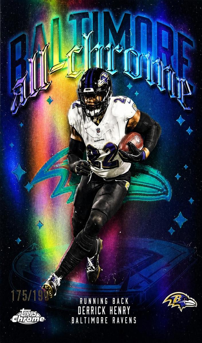2025 Topps Chrome Football Aqua Refractor Derrick Henry #ACT-4