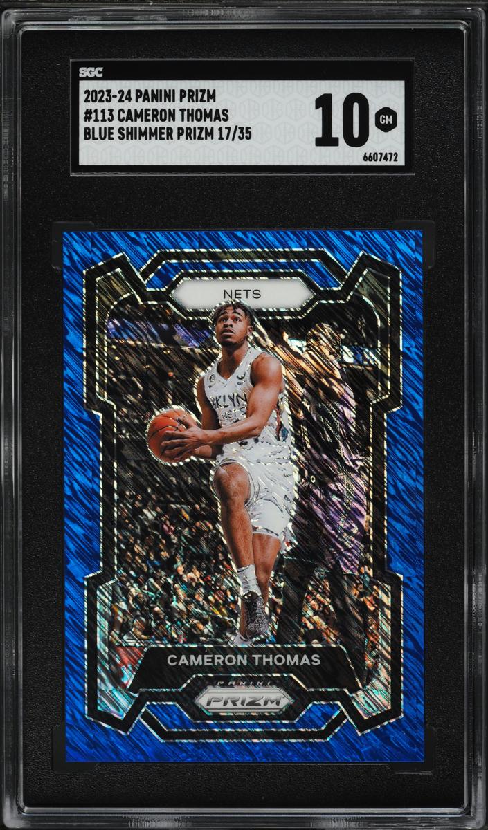 2023 Panini Prizm Basketball Blue Shimmer FOTL Cameron Thomas #113