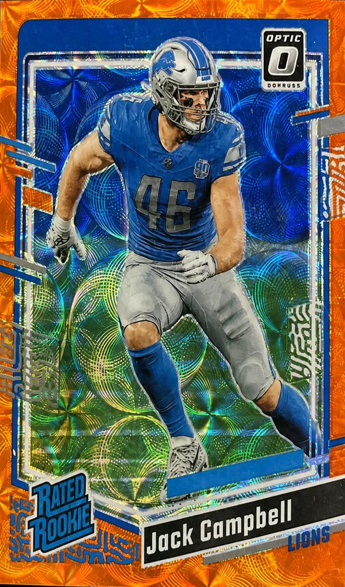 2023 Donruss Optic Football Orange Scope Jack Campbell #235 PSA 9