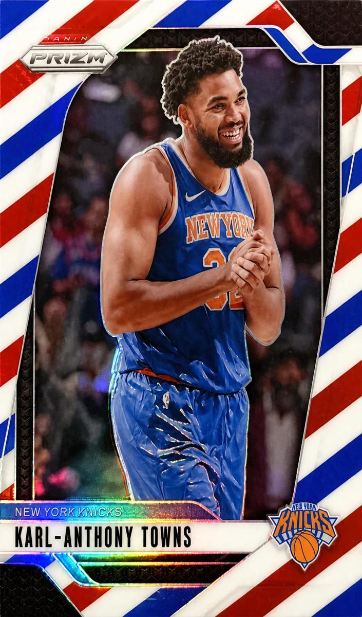 2024 Panini Prizm Basketball Red White and Blue Karl-Anthony Towns #141