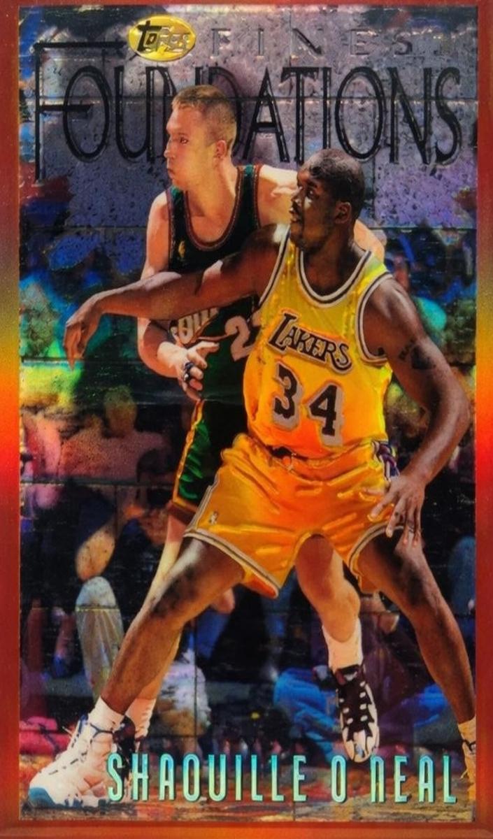 1996 Topps Finest Basketball Refractor Shaquille O'Neal #243
