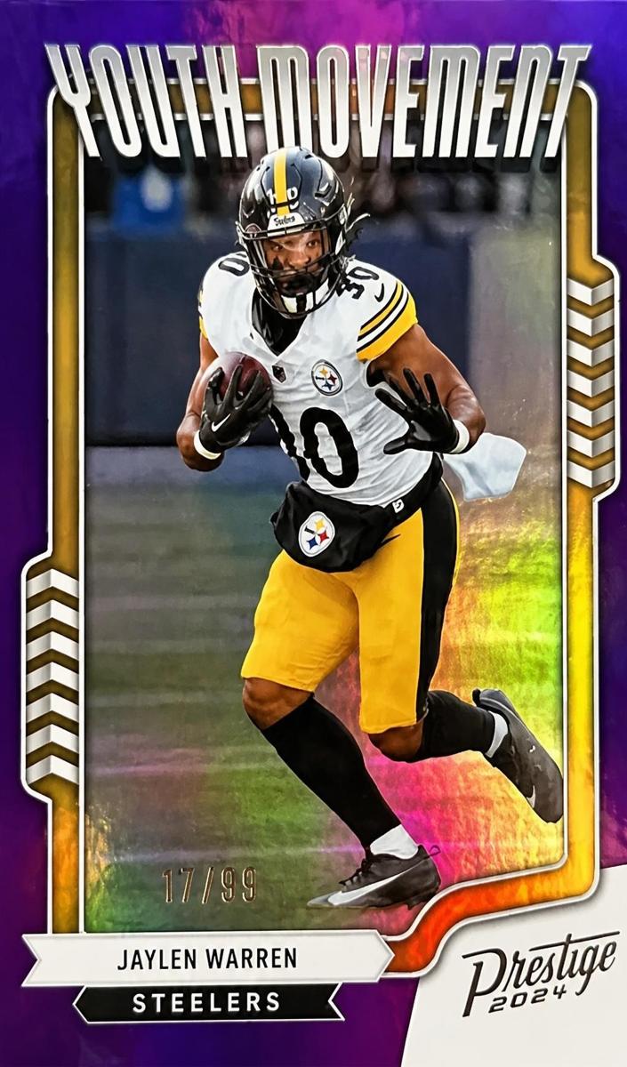 2024 Panini Prestige Football Xtra Points Purple Jaylen Warren #YM-JWN