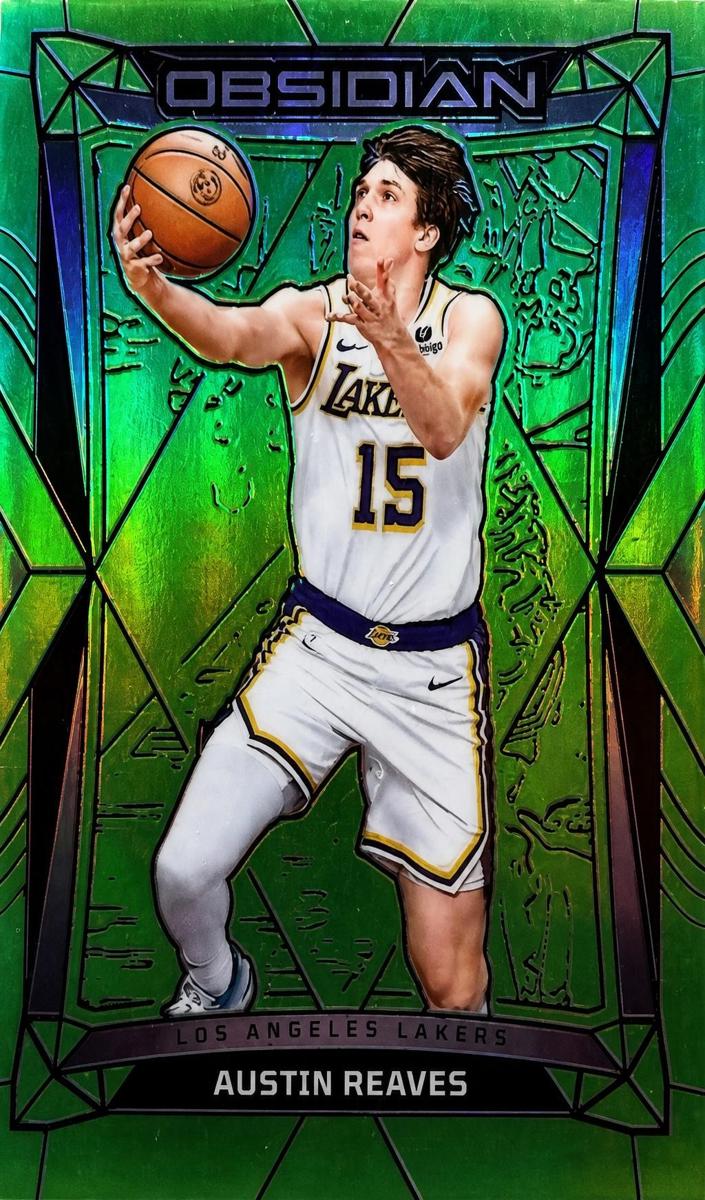 2023 Panini Obsidian Basketball Electric Etch Green Flood Austin Reaves #115