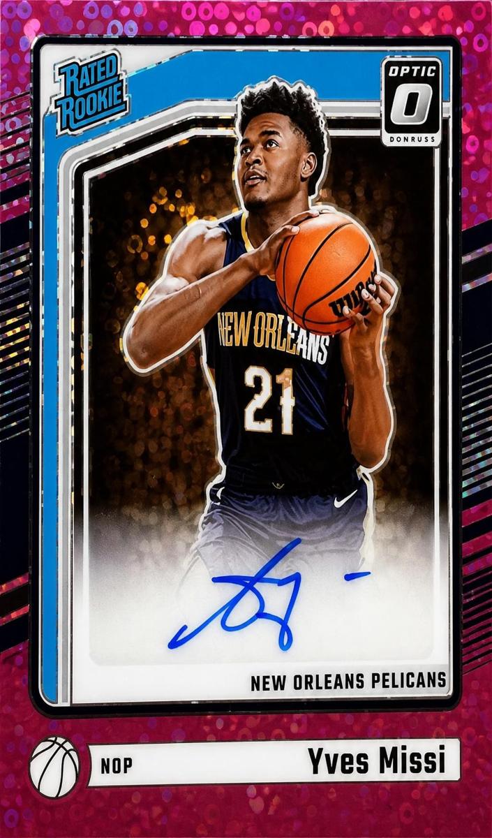 2024 Donruss Optic Basketball Fast Break Pink Yves Missi #342 PSA 9