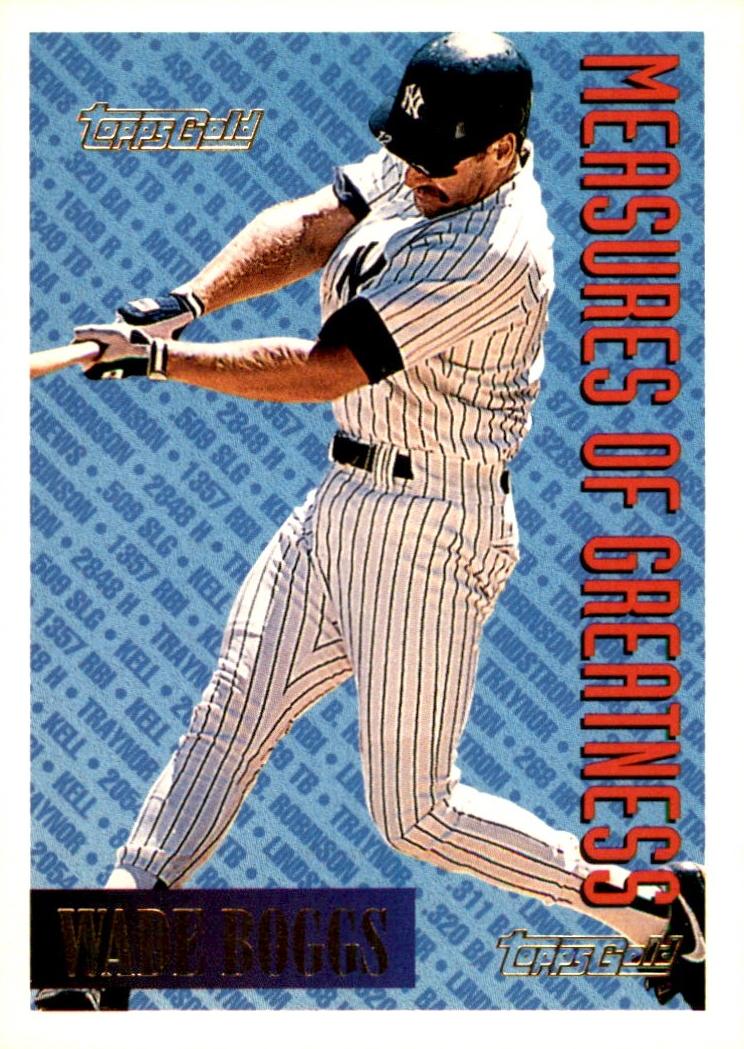 1994 Topps Baseball Wade Boggs #603