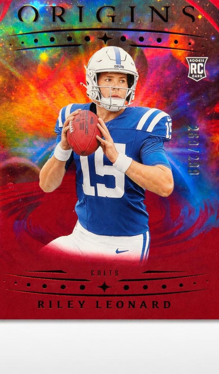 2025 Panini Origins Football Holo Red Riley Leonard #138