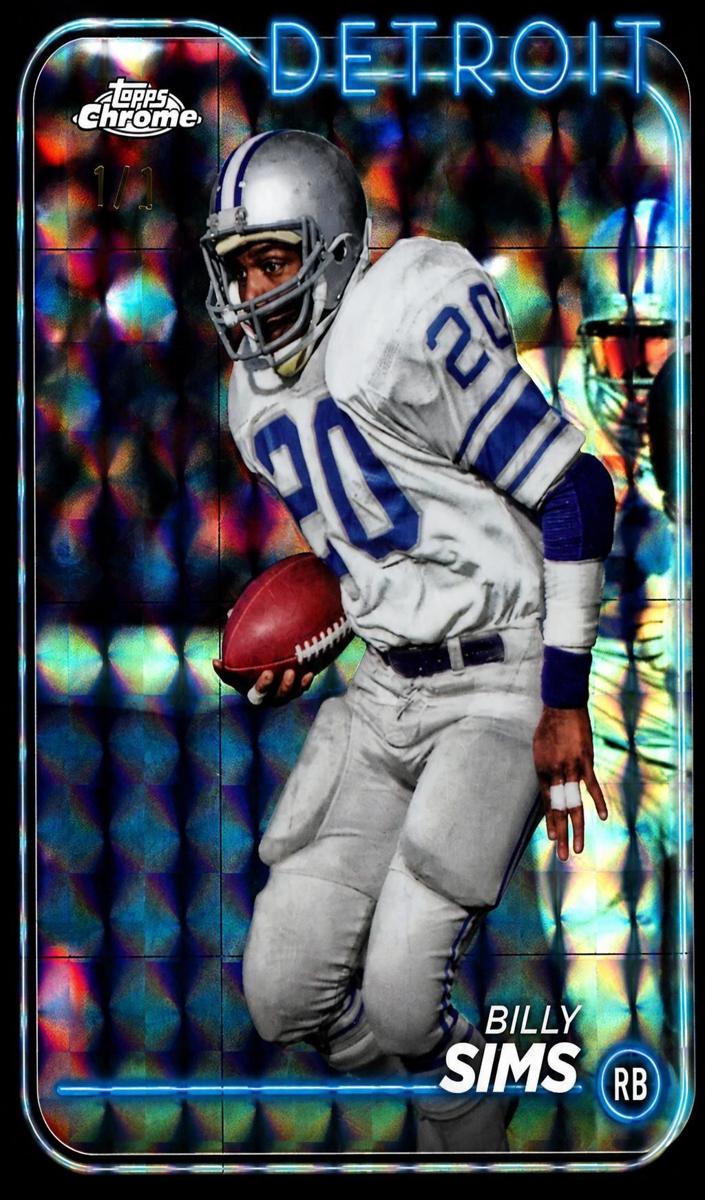 2024 Topps Chrome Football Black Geometric Refractor Billy Sims #70