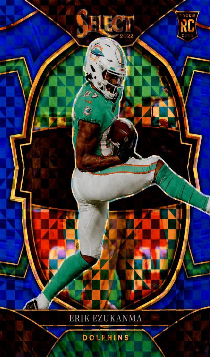 2022 Panini Select Football Blue Prizm Erik Ezukanma #95