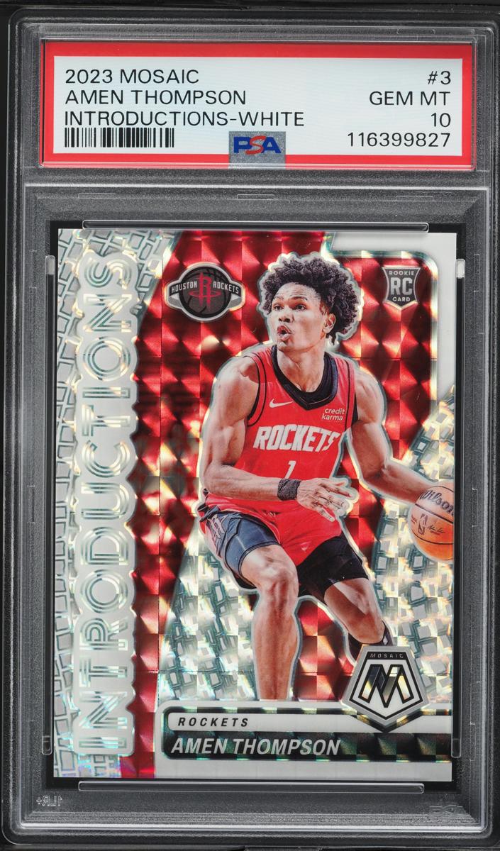 2023 Panini Mosaic Basketball White Amen Thompson #3