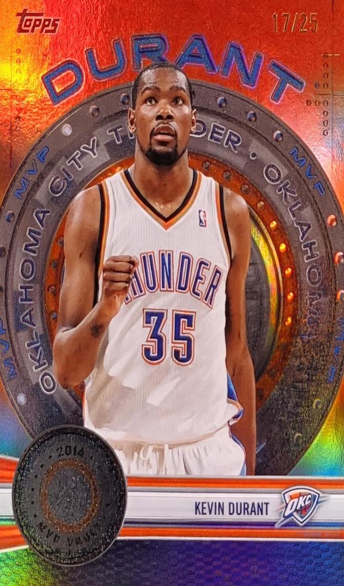 2025 Topps Basketball Orange Rainbow Kevin Durant #MVP-7