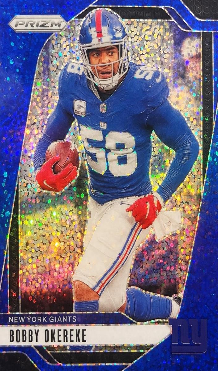 2024 Panini Prizm Football Blue Sparkle Bobby Okereke #216 PSA 10