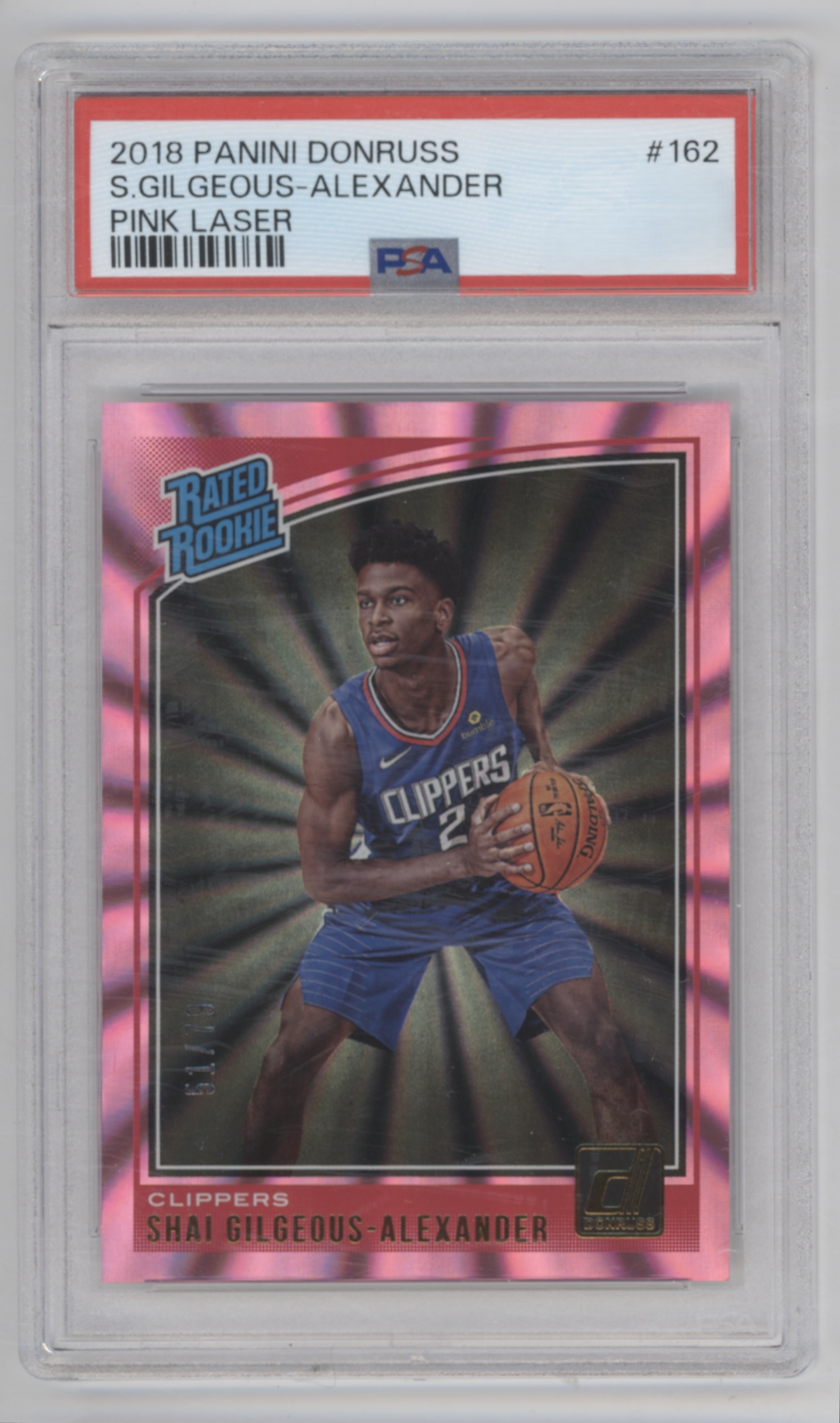 2018 Panini Donruss Basketball Pink Laser Shai Gilgeous-Alexander #162