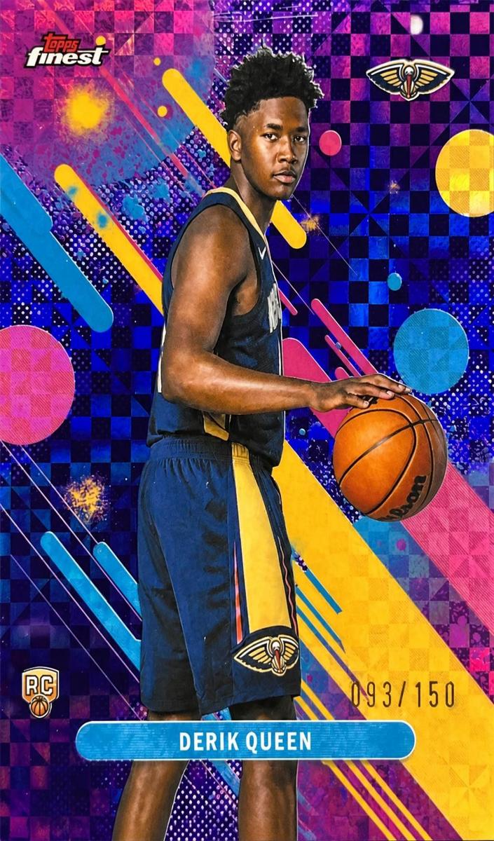 2025 Topps Finest Basketball Purple X-Fractor Derik Queen #13