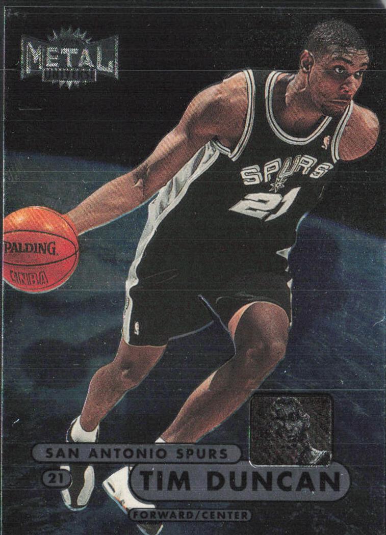 1997 Metal Universe Championship Basketball Tim Duncan #72 PSA 8