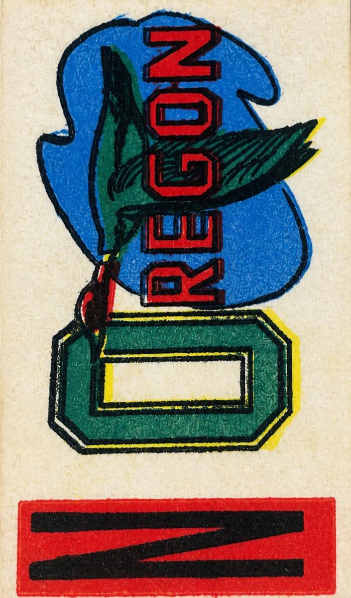 1961 Topps Stickers Football Without Letter Tab Oregon Ducks #null PSA 8