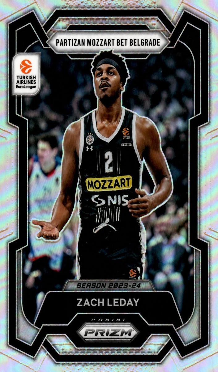 2023 Panini Prizm Turkish Airlines EuroLeague Basketball Silver Zach LeDay #126