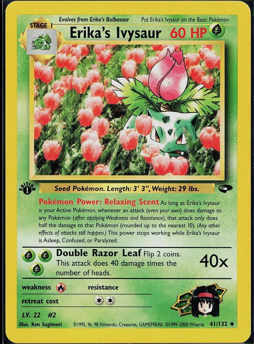 2000 Pokemon Gym Challenge 1st Edition Erika's Ivysaur #41