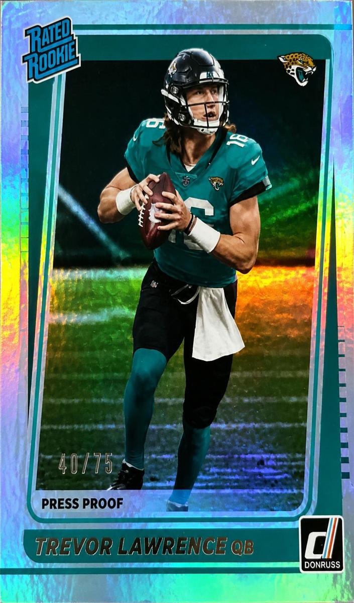 2021 Panini Donruss Football Press Proof Silver Die-Cut Trevor Lawrence #251