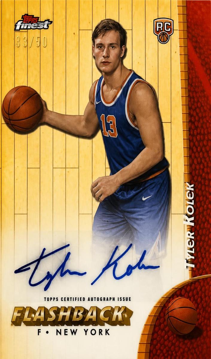 2024 Topps Finest Basketball Gold Refractor Tyler Kolek #FBA-TK