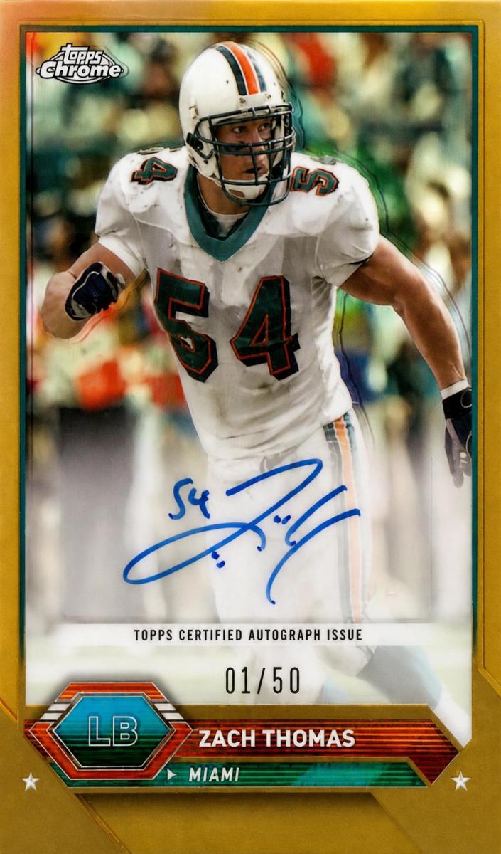 2023 Topps Composite Football Gold Refractor Zach Thomas #TCA-ZT