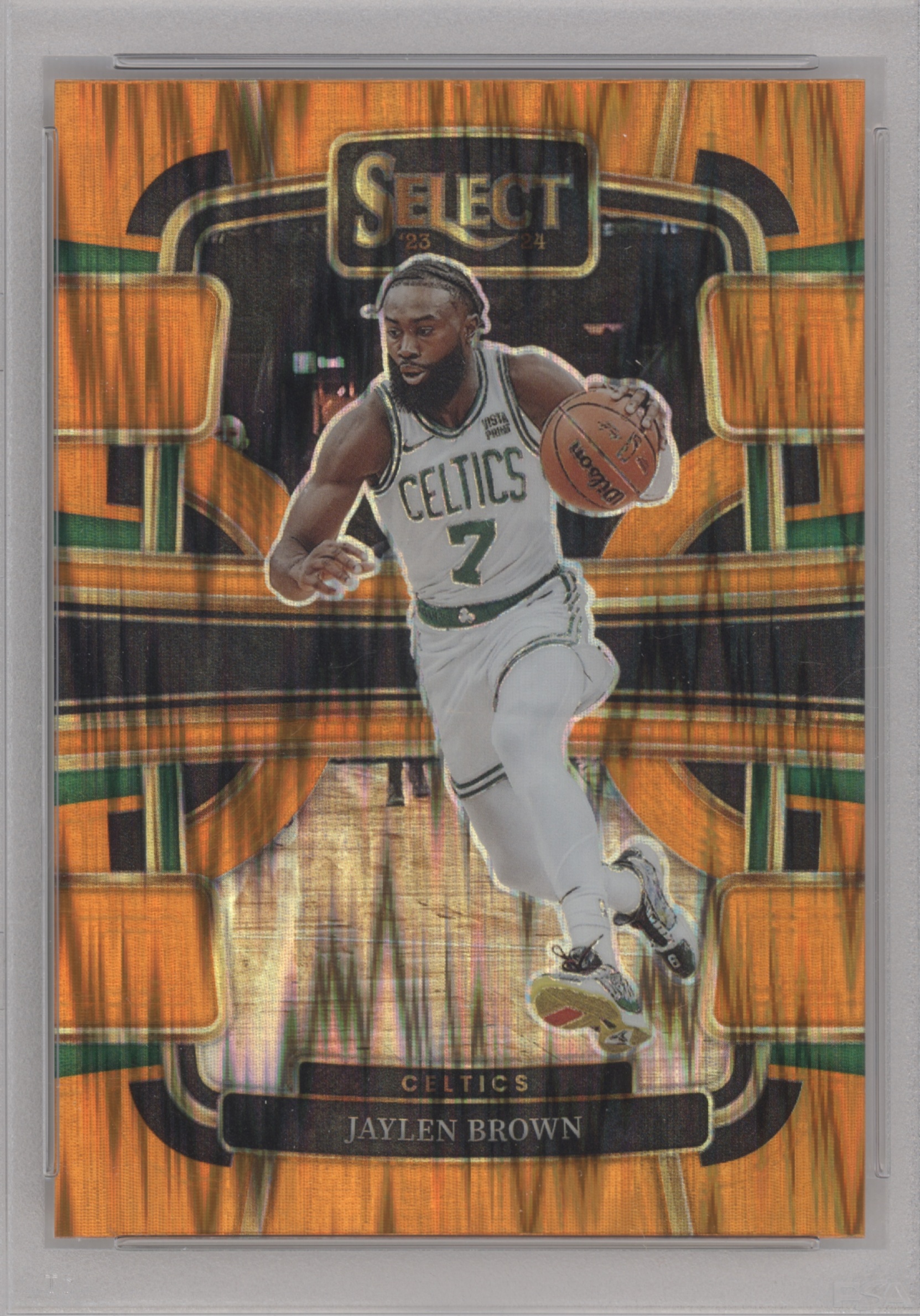 2023 Panini Select Basketball Orange Flash Jaylen Brown #22 PSA 10