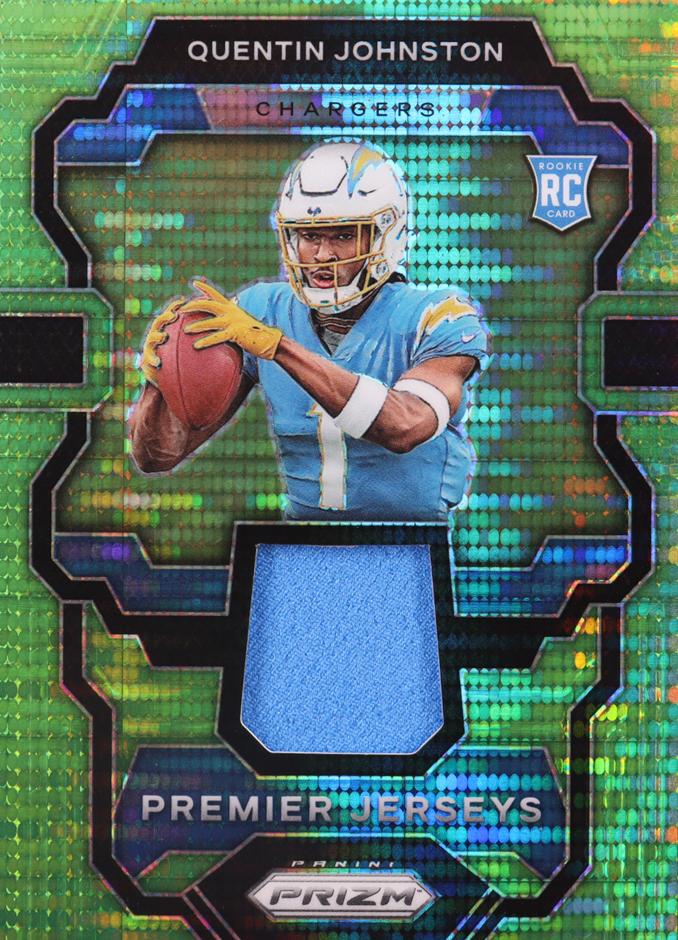 2023 Panini Prizm Football Neon Green Pulsar Quentin Johnston #PJ-QJ SGC 10