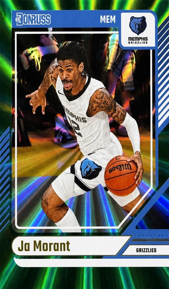2024 Panini Donruss Basketball Holo Green Laser Ja Morant #66 PSA 9