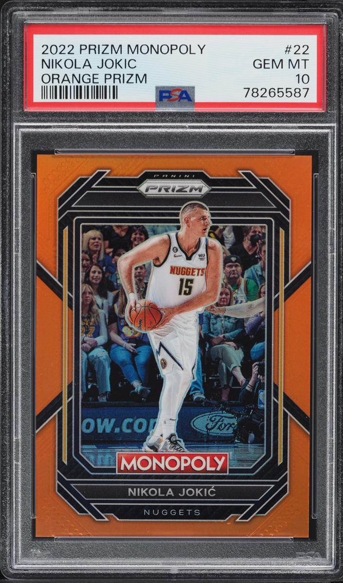 2022 Panini Prizm Monopoly Basketball Orange Nikola Jokic #22 PSA 10