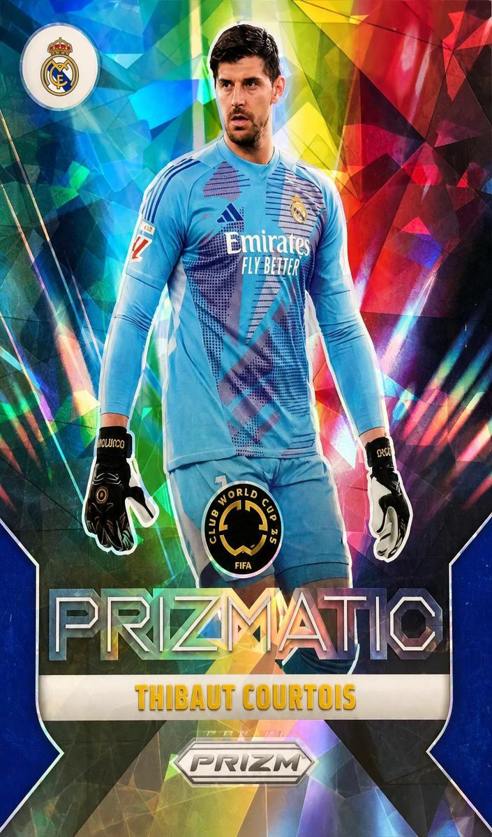 2025 Panini Prizm FIFA Club World Cup Soccer Blue Ice Thibaut Courtois #25