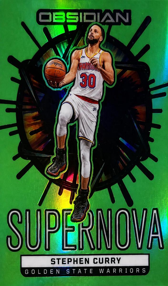2024 Panini Obsidian Basketball Electric Etch Green Flood Stephen Curry #10
