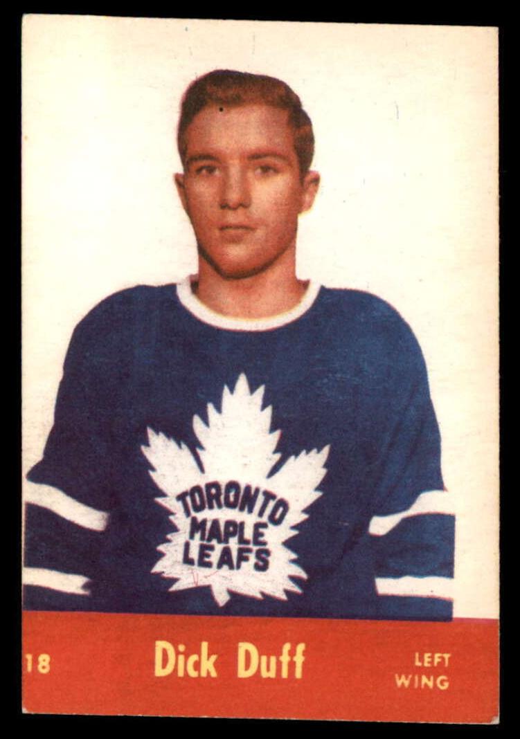 1955 Parkhurst Hockey Dick Duff #18 PSA 4
