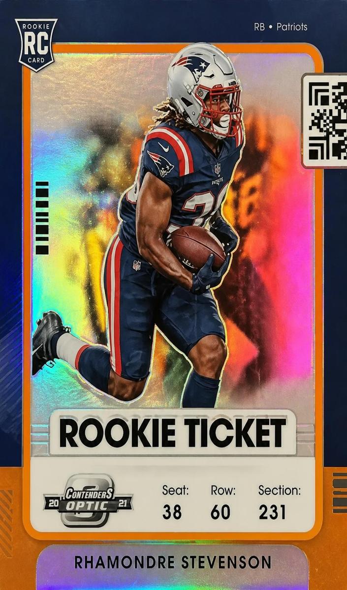 2021 Panini Contenders Optic Football Rhamondre Stevenson #88 PSA 9
