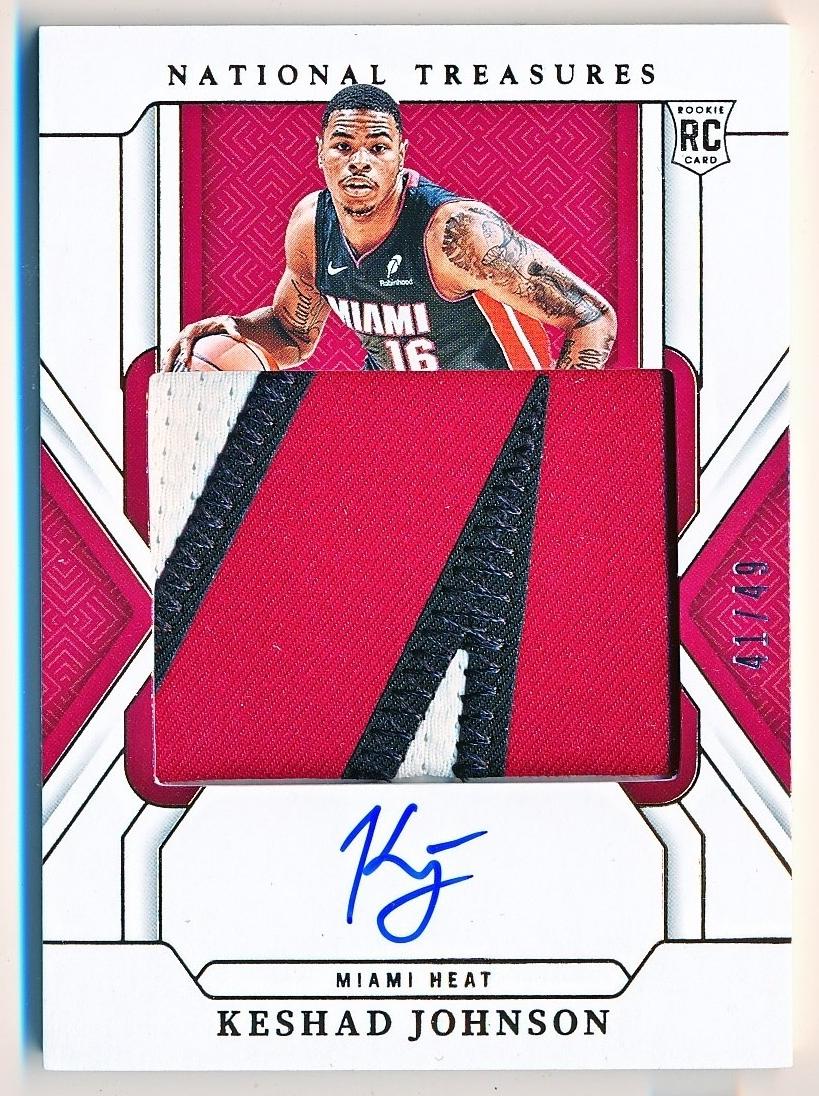 2024 Panini National Treasures Basketball Bronze Keshad Johnson #128