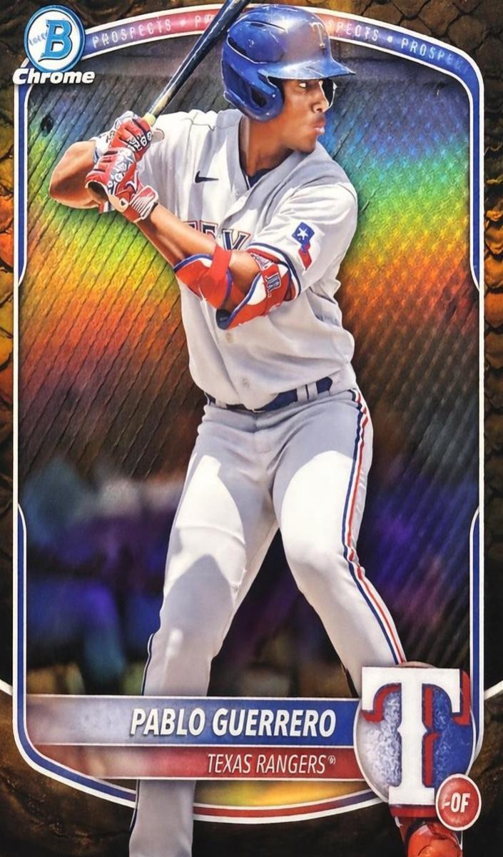 2025 Bowman Chrome Prospects Baseball Reptilian Refractor Pablo Guerrero #BCP-144 PSA 10