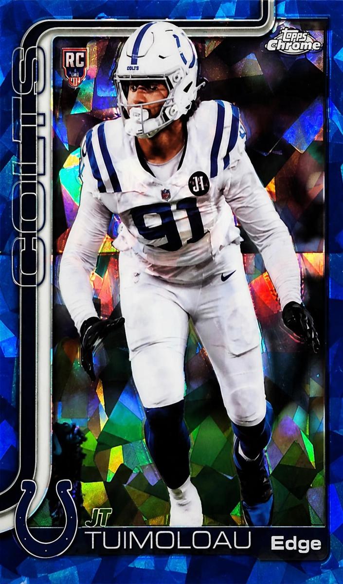 2025 Topps Chrome Sapphire Football JT Tuimoloau #356