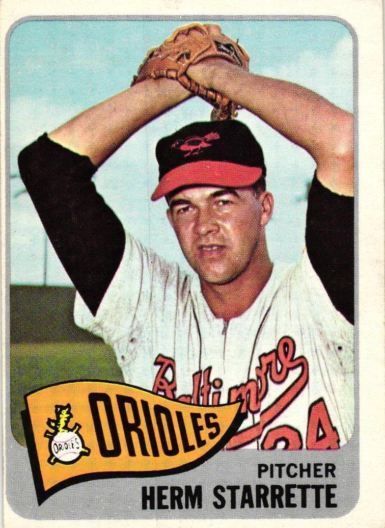 1965 Topps Baseball Herm Starrette #539 PSA 8