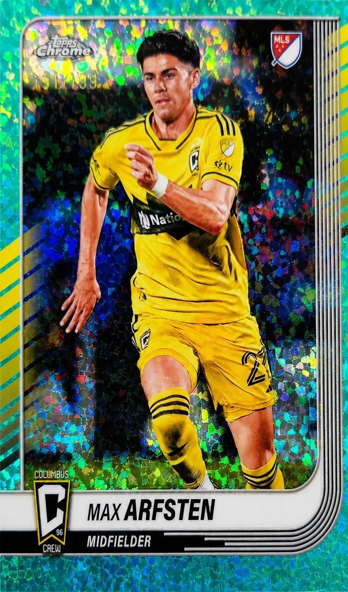 2025 Topps Chrome MLS Soccer Aqua Mini-Diamonds Refractor Max Arfsten #147