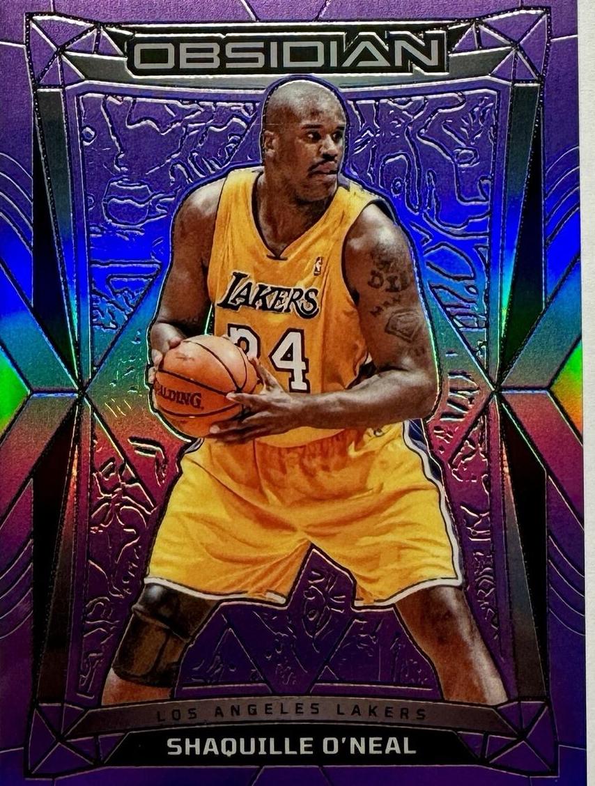 2023 Panini Obsidian Basketball Electric Etch Purple Flood Shaquille O'Neal #10 PSA 6.5