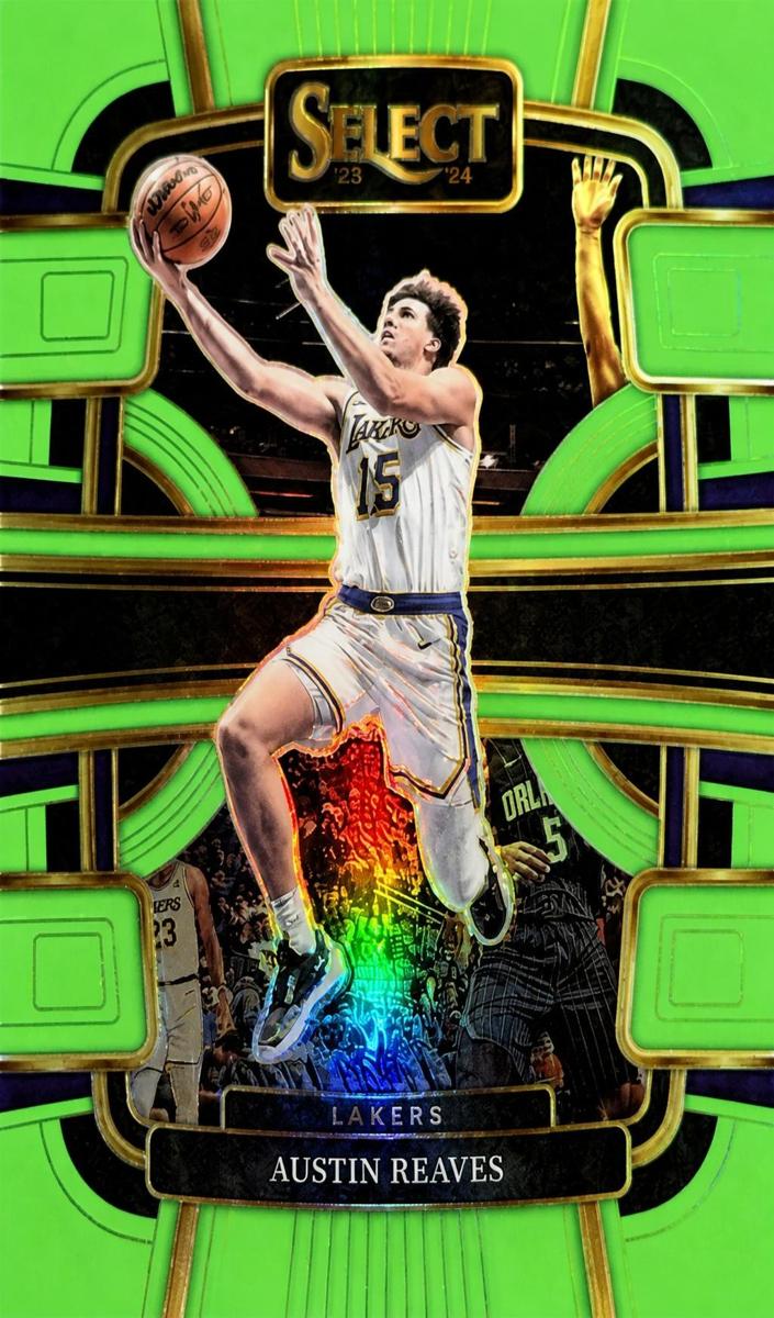 2023 Panini Select Basketball Neon Green Austin Reaves #52 PSA 9