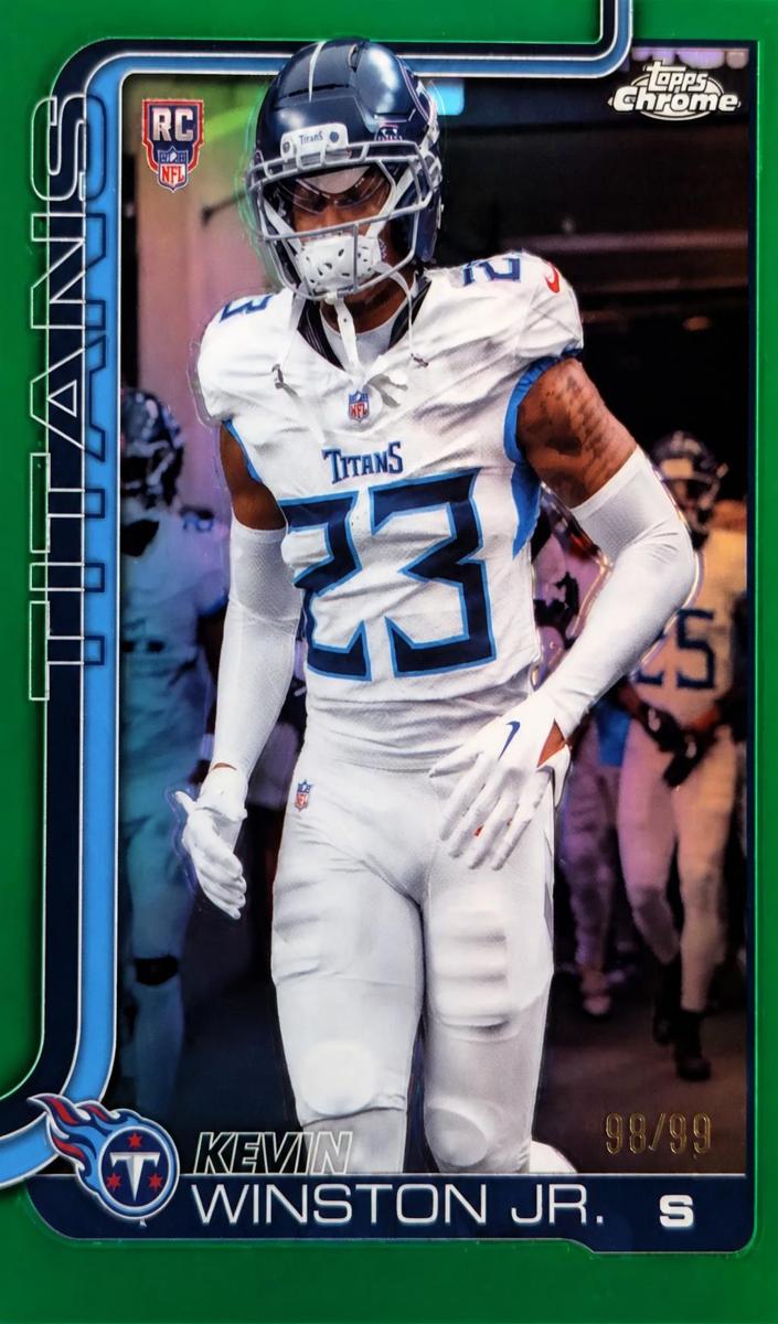 2025 Topps Chrome Football Green Lava Refractor Kevin Winston Jr. #375