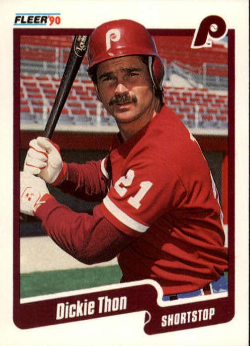 1990 Fleer Baseball Dickie Thon #573