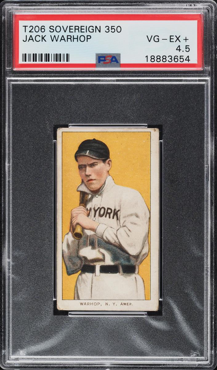 1909-11 T206 Baseball Jack Warhop #NNO PSA 4.5