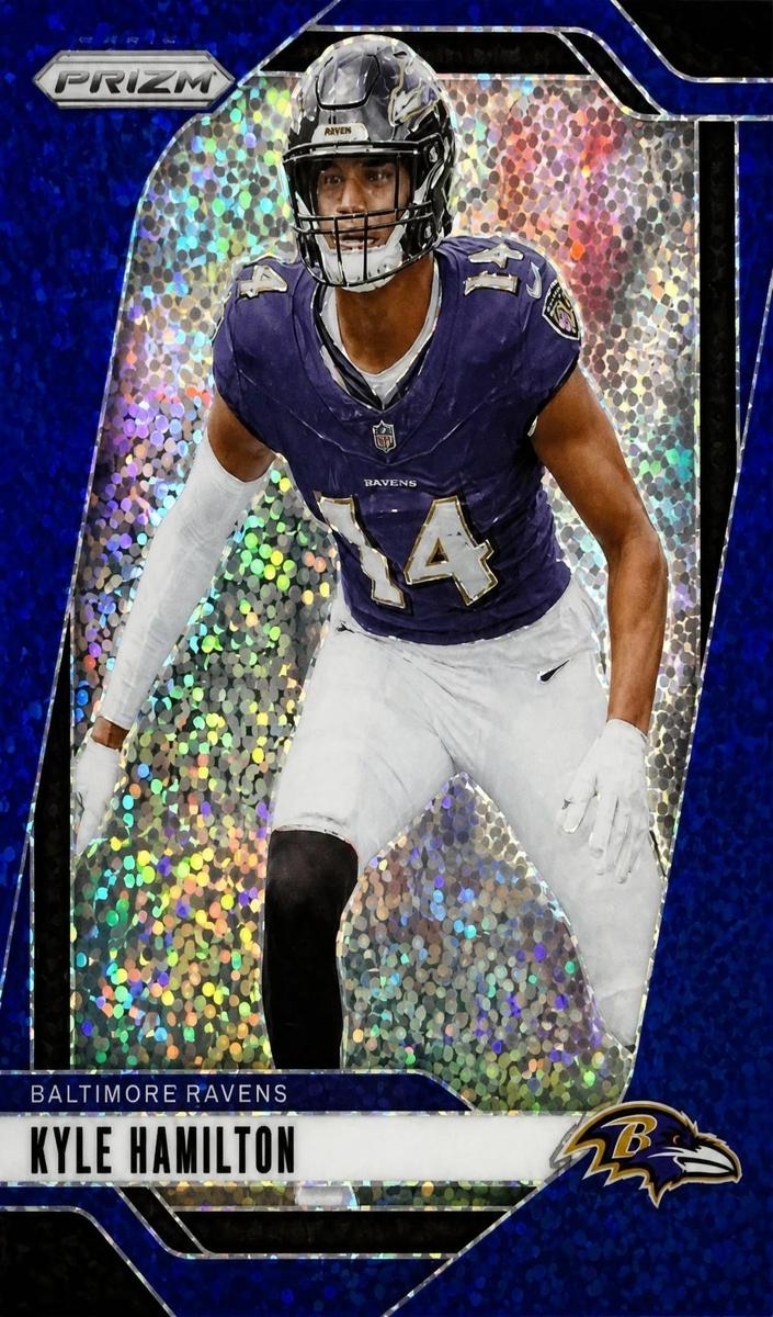 2024 Panini Prizm Football Blue Sparkle Kyle Hamilton #23